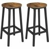 VASAGLE Tabourets Hauts, Lot De 2, Chaises De Bar, Siège De Cuisine, Cadre En Acier, Hauteur 65 Cm, Montage Facile, Style Industriel, Marron Rustique Et Noir Par SONGMICS LBC32X 1 VASAGLE Tabourets Hauts, Lot De 2, Chaises De Bar, Siège De Cuisine, Cadre En Acier, Hauteur 65 Cm, Montage Facile, Style Industriel, Marron Rustique Et Noir Par SONGMICS LBC32X -SONGMICS Soldes 27184602 1