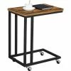 VASAGLE Bout De Canapé, Table De Chevet De Style Industriel, Petite Desserte Mobile, Stable, Montage Facile, Avec Roulettes, Cadre Pour Salon, Chambre, Couloir, Bureau, Petit Espace, Rétro Par SONGMICS LNT50X -SONGMICS Soldes 27184608 1