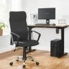 SONGMICS Fauteuil De Bureau, Chaise Ergonomique, Siège Rembourré Pivotant, En Tissu, Hauteur Réglable, Mécanisme Basculent, Charge 120 Kg, Noir OBN034B01 -SONGMICS Soldes 27595101 1