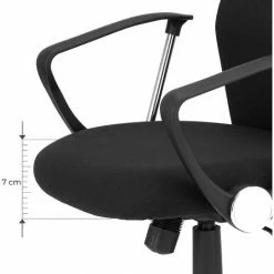 SONGMICS Fauteuil De Bureau, Chaise Ergonomique, Siège Rembourré Pivotant, En Tissu, Hauteur Réglable, Mécanisme Basculent, Charge 120 Kg, Noir OBN034B01 -SONGMICS Soldes 27595101 4