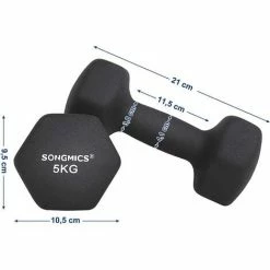 SONGMICS Lot De 2 Haltères De Exercices De Musculation, Sport à Domicile, SYL60BK -SONGMICS Soldes 27640536 5