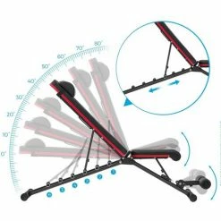 SONGMICS Banc De Musculation Réglable Et Pliable, Pour L'entraînement à Domicile, Dossier Et Siège Réglable, Sans Montage, Avec 1 Coussin, Exercices D'haltères, Noir Et Rouge SWB803R01 - Noir Et Rouge 10 SONGMICS Banc De Musculation Réglable Et Pliable, Pour L'entraînement à Domicile, Dossier Et Siège Réglable, Sans Montage, Avec 1 Coussin, Exercices D'haltères, Noir Et Rouge SWB803R01 - Noir Et Rouge -SONGMICS Soldes 28419471 4