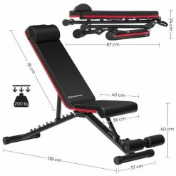 SONGMICS Banc De Musculation Réglable Et Pliable, Pour L'entraînement à Domicile, Dossier Et Siège Réglable, Sans Montage, Avec 1 Coussin, Exercices D'haltères, Noir Et Rouge SWB803R01 - Noir Et Rouge 11 SONGMICS Banc De Musculation Réglable Et Pliable, Pour L'entraînement à Domicile, Dossier Et Siège Réglable, Sans Montage, Avec 1 Coussin, Exercices D'haltères, Noir Et Rouge SWB803R01 - Noir Et Rouge -SONGMICS Soldes 28419471 5