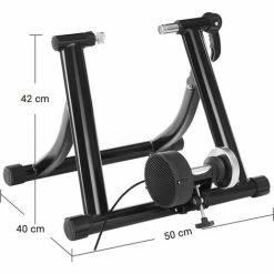 SONGMICS Entraîneur De Vélo, Home Trainer Bicyclette, Freinage Magnétique, Avec Roue De Réduction Du Bruit, Pliable Pour Un Rangement Facile, Noir SBT01B - Noir -SONGMICS Soldes 28555282 5