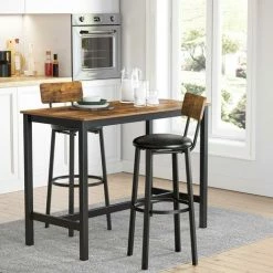 SONGMICS VASAGLE Chaises De Bar, Lot De 2, Tabourets Hauts, Sièges Rembourrés, 39 X 39 X 100 Cm, Repose-pieds, Montage Facile, Style Industriel, Pour Cuisine, Salle à Manger, Marron Rustique Et Noir LBC069B81 - Marron Rustique Et Noir 9 SONGMICS VASAGLE Chaises De Bar, Lot De 2, Tabourets Hauts, Sièges Rembourrés, 39 X 39 X 100 Cm, Repose-pieds, Montage Facile, Style Industriel, Pour Cuisine, Salle à Manger, Marron Rustique Et Noir LBC069B81 - Marron Rustique Et Noir -SONGMICS Soldes 29085963 3