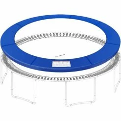 SONGMICS Coussin De Sécurité De Trampoline De Remplacement, Rechange Amovible, Diamètre 305 Cm, Résistant Aux Rayons UV, Anti-déchirure, Taille Standard, Bleu STP010Q02 - Bleu
