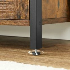 SONGMICS VASAGLE Bibliothèque, Étagère Livres, Meuble De Rangement, Avec Placard à Portes Persiennes, Pour Bureau, Salon, Chambre, 66 X 30 X 148,9 Cm, Style Industriel, Marron Rustique Et Noir LBC029B01 - Marron Rustique Et Noir -SONGMICS Soldes 29544815 4