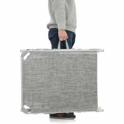 SONGMICS Chaise Longue, Bain De Soleil, Transat De Relaxation, Chaise De Jardin Pliable, Grand Modèle, 65 X 200 X 48 Cm, Charge 150 Kg, Avec Dossier Et Parasol Inclinables, Pliable, Pour Jardin, Balcon, Gris Chiné GCB26TG - Gris Chiné -SONGMICS Soldes 29716078 3