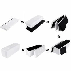 SONGMICS 110 X 38 X 38 Cm Grand Pouf Coffre De Rangement Pliable Chargement Max. De 300 Kg Blanc LSF702 10 SONGMICS 110 X 38 X 38 Cm Grand Pouf Coffre De Rangement Pliable Chargement Max. De 300 Kg Blanc LSF702 -SONGMICS Soldes 29756174 4