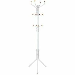 SONGMICS Hauteur De 182 Cm Porte-Manteau Sur Pied Perroquet De 3 Tubes En Fer Blanc RCR19W -SONGMICS Soldes 29756187 4