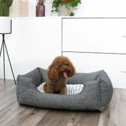 SONGMICS Panier Pour Chien Lit S 60 X 50 X 22 Cm Dog Bed Coussin Matelas Animaux PGW22G