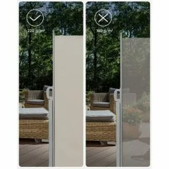 SONGMICS 180 X 350 Cm (H X L), Store Latéral Pour Balcon Et Terrasse, Pare-Soleil, Brise-Vue, Protection Vie Privée, Beige GSA185T02 - Beige -SONGMICS Soldes 30048032 3