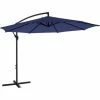 SONGMICS Parasol De Jardin Décentré De Ø 3 M, Avec Socle, Ombrelle, Avec Manivelle D’Ouverture Et De Fermeture, Protection UPF 50+, Jardin, Terrasse, Piscine, Plage, Bleu Marine GPU016L01 - Bleu Marine -SONGMICS Soldes 30149230 1