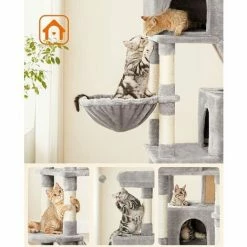 FEANDREA Grand Arbre à Chat, Tour De Jeu 206 Cm, Gris Clair Par SONGMICS PCT190W01 -SONGMICS Soldes 30793776 3