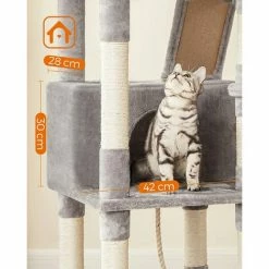 FEANDREA Grand Arbre à Chat, Tour De Jeu 206 Cm, Gris Clair Par SONGMICS PCT190W01 -SONGMICS Soldes 30793776 4