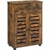VASAGLE Meuble De Rangement Avec Tiroir, Armoire Salle De Bain, Placard, Buffet, Avec 2 Portes Persiennes, Planche Réglable, Pour Salle De Bain, Chambre, Salon, Marron Rustique Par SONGMICS BBK141X01 - Marron Rustique