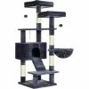 FEANDREA Arbre à Chat, Tour De Jeux 142 Cm, Gris Anthracite Par SONGMICS PCT160G01 2 FEANDREA Arbre à Chat, Tour De Jeux 142 Cm, Gris Anthracite Par SONGMICS PCT160G01 -SONGMICS Soldes 32086180 1