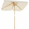SONGMICS Parasol 2 X 1,25 M, Ombrelle Rectangulaire, Protection Solaire, Anti-UV UPF50+, Mât Et Baleines En Bois, Inclinable, Sans Socle, Pour Terrasse, Balcon, Jardin, Beige GPU26BE - Beige -SONGMICS Soldes 32221602 1