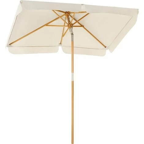 SONGMICS Parasol 2 X 1,25 M, Ombrelle Rectangulaire, Protection Solaire, Anti-UV UPF50+, Mât Et Baleines En Bois, Inclinable, Sans Socle, Pour Terrasse, Balcon, Jardin, Beige GPU26BE - Beige 3 SONGMICS Parasol 2 X 1,25 M, Ombrelle Rectangulaire, Protection Solaire, Anti-UV UPF50+, Mât Et Baleines En Bois, Inclinable, Sans Socle, Pour Terrasse, Balcon, Jardin, Beige GPU26BE - Beige