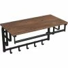 VASAGLE Portemanteau Mural Avec étagère De Rangement, Étagère Murale Avec 5 Crochets Amovibles, Étagère Suspendue Avec Tringle, Pour Entrée, Chambre, Salon, Marron Noisette Et Noir Par SONGMICS LCR012B03 - Marron Noisette Et Noir -SONGMICS Soldes 33047125 1