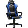SONGMICS Fauteuil Gamer, Chaise De Bureau, Siège Ergonomique, Avec Support Lombaire Réglable, Appui-tête Amovible, Hauteur Réglable, Dossier Inclinable, Charge 150 Kg, Noir Et Bleu RCG011B02 -SONGMICS Soldes 34165704 1