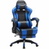 SONGMICS Fauteuil Gamer, Chaise Gaming, Siège De Bureau Ergonomique, Repose-pieds Télescopique, Dossier Réglable De 90° à 135°, Accoudoirs Synchronisés, Charge 150 Kg, Noir Et Bleu RCG026B01 - Noir Et Bleu -SONGMICS Soldes 34699937 1