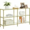 SONGMICS VASAGLE Table Console, Meuble D’entrée, Étagère à 3 Niveaux, En Verre Trempé, 130 X 30 X 73 Cm, Cadre En Métal, Style Moderne, Pour Entrée, Salon, Chambre, Doré LGT024A01 - Doré 1 SONGMICS VASAGLE Table Console, Meuble D’entrée, Étagère à 3 Niveaux, En Verre Trempé, 130 X 30 X 73 Cm, Cadre En Métal, Style Moderne, Pour Entrée, Salon, Chambre, Doré LGT024A01 - Doré -SONGMICS Soldes 36034061 1