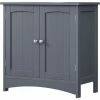 VASAGLE Meuble Sous Lavabo, Meuble De Salle De Bain, Placard De Rangement, 2 Portes Battantes, 1 étagère Réglable, Espace De Rangement, Sur Pied, Style Cottage, Gris Par SONGMICS BBC001G01 -SONGMICS Soldes 36895789 1