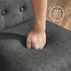 SONGMICS Lot De 2 Chaises De Bar, Tabourets Hauts, Sièges De Cuisine, Hauteur D'Assise 76 Cm, Avec Repose-Pieds En Métal Et Dossier, Pieds En Bois, Tissu En Coton-Lin, Gris LDC036G01 - Gris 9 SONGMICS Lot De 2 Chaises De Bar, Tabourets Hauts, Sièges De Cuisine, Hauteur D'Assise 76 Cm, Avec Repose-Pieds En Métal Et Dossier, Pieds En Bois, Tissu En Coton-Lin, Gris LDC036G01 - Gris -SONGMICS Soldes 42693693 3