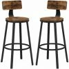 SONGMICS VASAGLE Lot De 2, Chaises De Bar, Tabourets Hauts, Avec Dossier, Siège De Cuisine, Cadre En Acier, Montage Facile, Siège De 73,2 Cm De Haut, Style Industriel, Marron Rustique Et Noir LBC026B01V1 - Marron Rustique Et Noir 1 SONGMICS VASAGLE Lot De 2, Chaises De Bar, Tabourets Hauts, Avec Dossier, Siège De Cuisine, Cadre En Acier, Montage Facile, Siège De 73,2 Cm De Haut, Style Industriel, Marron Rustique Et Noir LBC026B01V1 - Marron Rustique Et Noir -SONGMICS Soldes 42826095 1