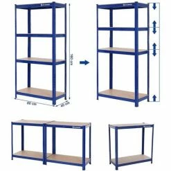 SONGMICS Strong Etagère De Rangement 160 X 80 X 40cm Charge Lourde Acier Resistant Clipsable Avec MDF 4 Tablettes, Capacité De 520kg, GLR44Q 8 SONGMICS Strong Etagère De Rangement 160 X 80 X 40cm Charge Lourde Acier Resistant Clipsable Avec MDF 4 Tablettes, Capacité De 520kg, GLR44Q -SONGMICS Soldes 4327322 3