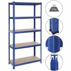 SONGMICS Strong Etagère De Rangement 160 X 80 X 40cm Charge Lourde Acier Resistant Clipsable Avec MDF 4 Tablettes, Capacité De 520kg, GLR44Q 9 SONGMICS Strong Etagère De Rangement 160 X 80 X 40cm Charge Lourde Acier Resistant Clipsable Avec MDF 4 Tablettes, Capacité De 520kg, GLR44Q -SONGMICS Soldes 4327322 4