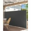 SONGMICS Alu Store Latéral 300 X 160cm Auvent Rétractable Extérieur Brise Vue Pour Terrasse Certifié Par TÜV SÜD 280 G/m² Polyester Anthracite GSA160G - Anthracite -SONGMICS Soldes 4327359 1