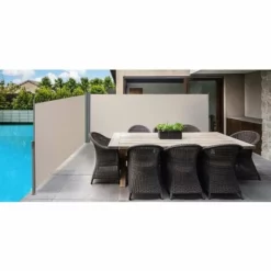 SONGMICS Store Latéral Abri Soleil 160 X 600cm Latéral Rétractable Extérieur Brise Vue Pour Terrasse Certifié Par TÜV SÜD Beige GSA320E - Beige -SONGMICS Soldes 4327368 3