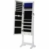 SONGMICS Armoire à Bijoux Armoire De Rangement Sur Pieds Avec Serrure Et LED JBC94W - Blanc -SONGMICS Soldes 4327402 1