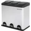 SONGMICS 54L (3x18L) Poubelle De Cuisine Résistante Avec Pédales Et 3 Compartiments Tri Sélectif De Recyclage En Inox LTB54L - Argent 2 SONGMICS 54L (3x18L) Poubelle De Cuisine Résistante Avec Pédales Et 3 Compartiments Tri Sélectif De Recyclage En Inox LTB54L - Argent -SONGMICS Soldes 4327486 1