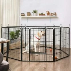FEANDREA Enclos Pour Chien, Parc Pour Animal De Compagnie, 77x60 Cm, Par SONGMICS, Noir PPK86H - Noir -SONGMICS Soldes 4368899 2