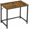 VASAGLE Bureau, Table, Poste De Travail, 80 X 50 X 75 Cm, pour Bureau, Salon, Chambre, Assemblage Simple, Métal, Style Industriel, Marron Rustique Et Noir par SONGMICS LWD038B01 -SONGMICS Soldes 43996003 1