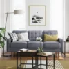 VASAGLE Canapé Salon, Sofa Rembourré Moderne, Surface Douce, Pour Petit Espace, Dortoir, Cadre Et Pieds En Bois Massif, 177cm X 72cm X 86cm, Gris Par SONGMICS LCS101G01 - Gris -SONGMICS Soldes 44258709 1
