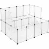 SONGMICS Enclos Pour Petit Animal, Clôture Modulable, Transparent LPC004W01 - Blanc -SONGMICS Soldes 45295291 1