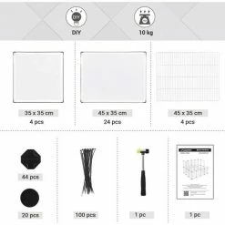 SONGMICS Enclos Pour Petit Animal, Clôture Modulable, Transparent LPC004W01 - Blanc 9 SONGMICS Enclos Pour Petit Animal, Clôture Modulable, Transparent LPC004W01 - Blanc -SONGMICS Soldes 45295291 4