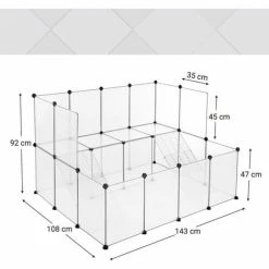 SONGMICS Enclos Pour Petit Animal, Clôture Modulable, Transparent LPC004W01 - Blanc 10 SONGMICS Enclos Pour Petit Animal, Clôture Modulable, Transparent LPC004W01 - Blanc -SONGMICS Soldes 45295291 5