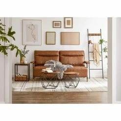 VASAGLE Tables Basses, Lot De 2, Tables D'appoint, Tables De Salon, Bouts De Canapé, Cadre En Acier Robuste, Pour Salon, Chambre, Style Industriel, Marron Rustique Et Noir Par SONGMICS LET040B01 - Marron Rustique Et Noir -SONGMICS Soldes 45295485 3