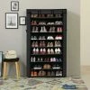 SONGMICS Armoire étagères à Chaussures XXL 10 Couches 45 Paires De Chaussures Avec Housse 88 X 28 X 160cm Noir RXJ36H - Noir