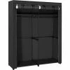 SONGMICS Armoire De Rangement, Penderie Portable Avec Barre De Suspension, Porte-vêtements Pliable, Vestiaire, Chambre, Salle D’étude, 140 X 43 X 174 Cm, Noir RYG02BK
