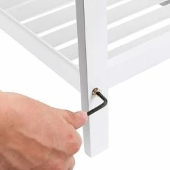 SONGMICS Étagère à Chaussures De 2 Niveaux En Bambou, Banc à Chaussures, Pour Entrée, Salon, Salle De Bains, 70 X 26 X 33 Cm, Blanc LBS02WT - Blanc -SONGMICS Soldes 50878281 4