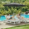 SONGMICS Parasol De Jardin Extérieur Déporté, Ombrelle, Avec Base, Protection Solaire, Ø 3 M, UPF 50+, Facile à Ouvrir Et à Fermer, Jardin Terrasse, Piscine, Gris GPU116G01 - Gris -SONGMICS Soldes 51607486 1