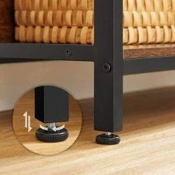 VASAGLE Bibliothèque 8 Ompartiments, Étagère Livres, Meuble De Rangement Ouvert, Pour Bureau, Salon, Chambre, 80 X 33 X 149 Cm, Style Industriel, Marron Rustique Et Noir Par SONGMICS LLS105B01 - Marron Rustique Et Noir -SONGMICS Soldes 52531808 4