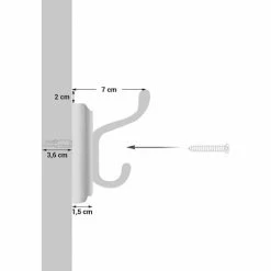 SONGMICS Porte-manteau Mural, Portant à Vêtement Avec 4 Crochets, Pour Chapeaux, écharpes, Parapluies, Clés, Pour Entrée, Salle De Bain, Blanc LHR23WT - Blanc -SONGMICS Soldes 53062683 4