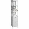 SONGMICS VASAGLE Meuble Salle De Bain, Armoire Haute, Placard De Rangement, Colonne Avec 2 Tiroirs Et 3 Casiers Ouverts, 30 X 30 X 141,5 Cm, Pour Salle De Bain, Salon, Cuisine, Blanc BBC66WT - Blanc 2 SONGMICS VASAGLE Meuble Salle De Bain, Armoire Haute, Placard De Rangement, Colonne Avec 2 Tiroirs Et 3 Casiers Ouverts, 30 X 30 X 141,5 Cm, Pour Salle De Bain, Salon, Cuisine, Blanc BBC66WT - Blanc -SONGMICS Soldes 53602108 1